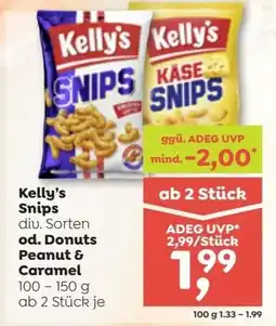 ADEG Kelly's snips od. donuts peanut & caramel Angebot