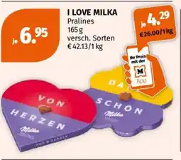 Müller I love milka pralines Angebot