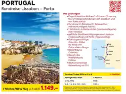Billa Reisen Portugal rundreise lissabon - porto Angebot