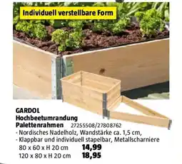 Bauhaus Gardol hochbeetumrandung palettenrahmen Angebot