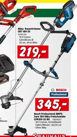 Bauhaus Bosch Professional AMPShare 18V Akku-Freischneider GFR18V-25 BH Angebot