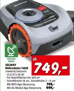 Bauhaus Segway Mähroboter i105E 4G Angebot