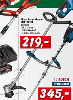 Bauhaus akku-rasentrimmer grt 18v-33 Angebot