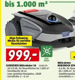 Bauhaus Sunseeker mähroboter s4 Angebot