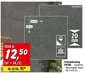 Bauhaus Feinsteinzeug patio Angebot