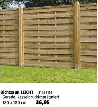 Bauhaus Dichtzaun leicht Angebot