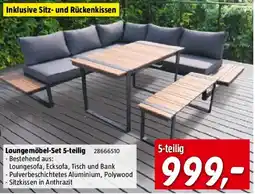 Bauhaus Loungemöbel-Set 5-teilig Angebot