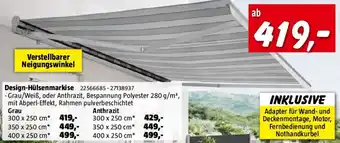 Bauhaus Design-Hülsenmarkise Angebot