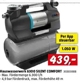 Bauhaus Hauswasserwerk 6300 silent comfort Angebot