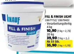 Bauhaus Knauf Spachtelmasse Fill & Finish Light Angebot