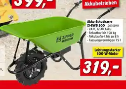 Bauhaus Zipper Akku-Schubkarre ZI-EWB500 Angebot