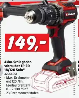 Bauhaus Einhell Professional Power X-Change 18V Akku-Schlagbohrschrauber TP-CD 18/120 Solo Angebot