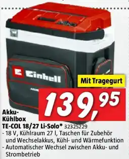 Bauhaus Einhell Power X-Change 18V Akku-Kühlbox TE-COL 18/27 Li-Solo Angebot