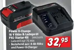 Bauhaus Einhell Power X-Change 18V Akku & Ladegerät PXC-Starter-Kit Angebot