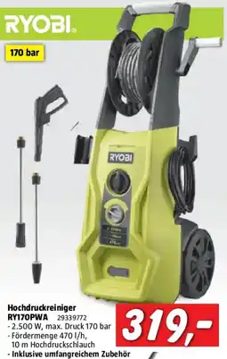 Bauhaus Ryobi Hochdruckreiniger RY170PWA Angebot