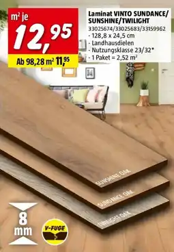 Bauhaus LOGOCLIC Edition Laminat Vinto Sunshine Oak Angebot