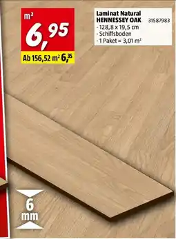Bauhaus Laminat Natural Hennessey Oak Angebot