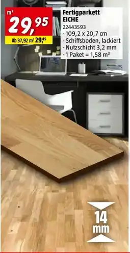 Bauhaus Fertigparkett Eiche lackiert Angebot