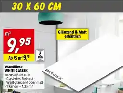 Bauhaus Wandfliese White Classic Angebot