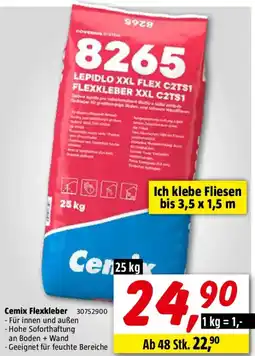 Bauhaus Cemix Flexkleber 8265 XXL Flex Glue C2TS1 Angebot