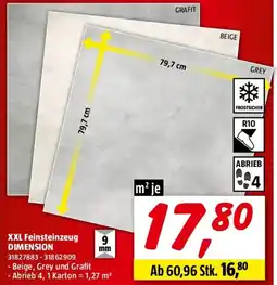 Bauhaus Feinsteinzeugfliese Dimension Angebot