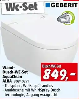Bauhaus Geberit Wand-Dusch-WC-Set AquaClean Alba Angebot
