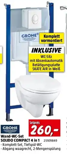 Bauhaus Grohe Wand-WC-Set Solido Compact Set 4 in 1 Angebot