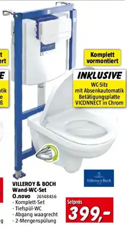 Bauhaus Villeroy & Boch O.novo Wand-WC-Set Angebot