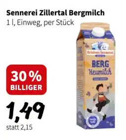 Der Grissemann Sennerei zillertal bergmilch Angebot