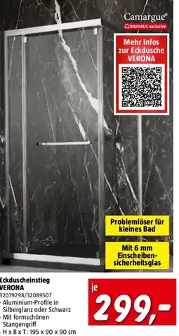 Bauhaus Camargue Eckdusche Verona Angebot