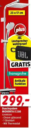 Bauhaus Hansgrohe Duschsystem Moventa E 230 + JBL Box GRATIS Angebot