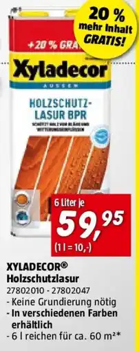 Bauhaus Xyladecor Holzlasur BPR Angebot