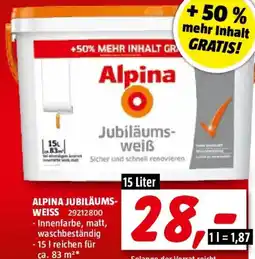 Bauhaus Alpina Wandfarbe Angebot