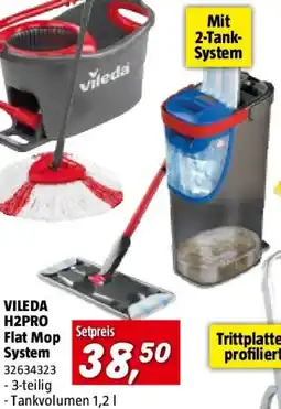 Bauhaus Vileda Reinigungssystem & Eimer H2PRO Flat Mop System Angebot