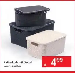 Pagro Diskont Rattankorb mit Deckel Angebot