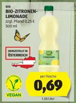 Hofer BIO-ZITRONEN-LIMONADE Angebot