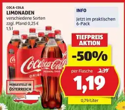 Hofer Coca Cola Limonaden Angebot