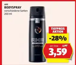 Hofer Axe Bodyspray Angebot