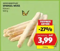 Hofer Spargel weiß Angebot