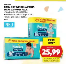 Hofer BABY-DRY WINDELN/PANTS MAXI ECONOMY PACK Angebot