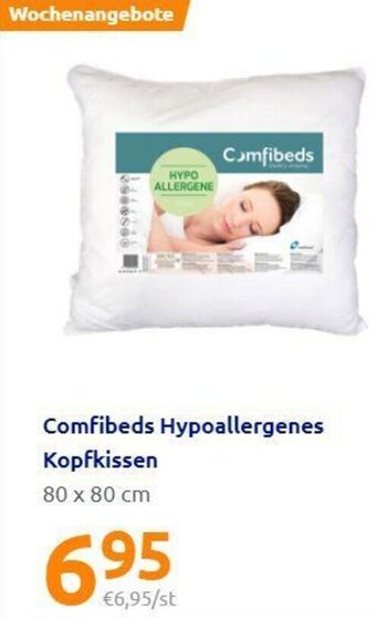 Action Comfibeds Hypoallergenes Kopfkissen 80x80 cm Angebot