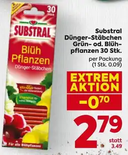 Billa Substral Dünger-Stäbchen Grün-od. Blüh- pflanzen Angebot