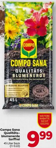 Billa Compo sana qualitäts- blumenerde torffrei Angebot