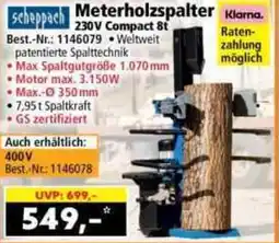 Norma Scheppach meterholzspalter 230v compact 8t Angebot