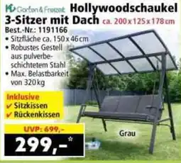 Norma Hollywoodschaukel 3-Sitzer mit Dach Angebot