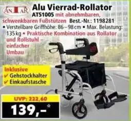 Norma Alu vierrad-rollator at51005 mit abnehmbaren Angebot