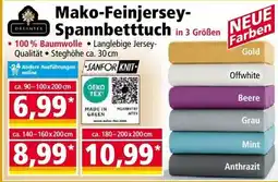 Norma Mako-Feinjersey- Spannbetttuch in 3 Größen Angebot