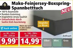 Norma Mako-Feinjersey-Boxspring- Spannbetttuch Angebot