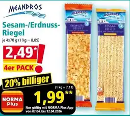 Norma Sesam-/erdnuss- riegel Angebot