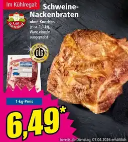 Norma Schweine- Nackenbraten Angebot